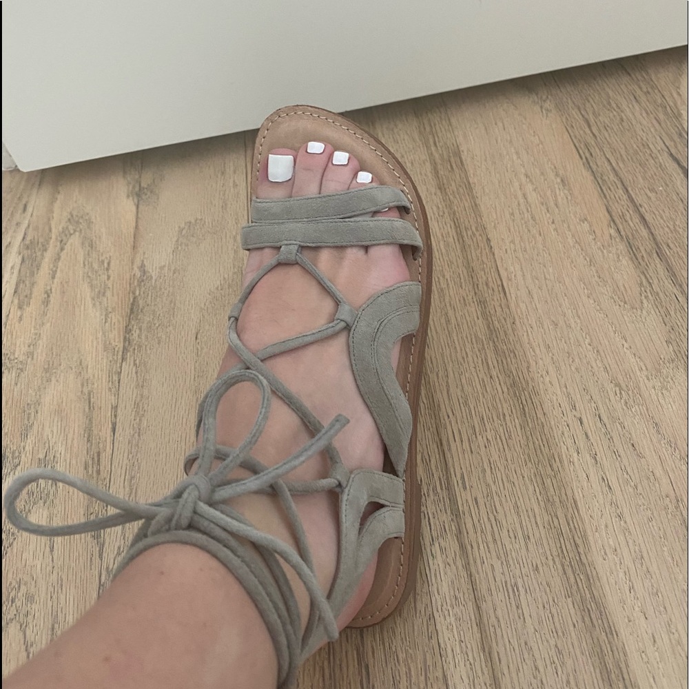 Tie Up Blue Sandals